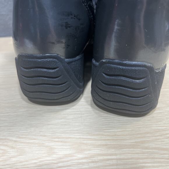 Khombu Flurry Gray Thermolite Faux Fur Mid Calf Snow Boot Wedge Womens Size 10M - Picture 8 of 13